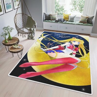Lovely Sailor Moon Manga Christmas Gifts Lover,Sailor Moon Area Rug Living Room Rug Floor Decor