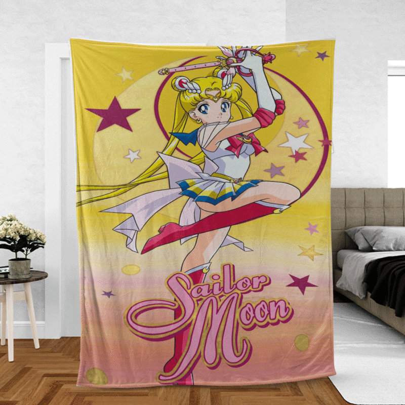 Lovely Sailor Moon Manga Christmas Ver 2 Gifts Sailor Moon Gift For Fans Comfy Sofa Throw Blanket Gift 2