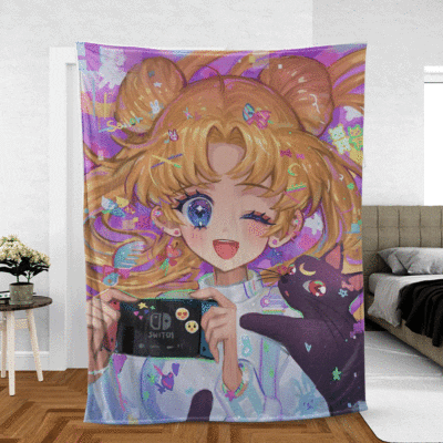 Lovely Sailor Moon TV Show Christmas Gifts Lover, Sailor Moon Gift For Fans Comfy Sofa Throw Blanket Gift 1 Sailor Moon Gift For Fans Comfy Sofa Throw Blanket Gift
