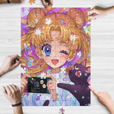 Lovely Sailor Moon TV Shows Lover Jigsaw Puzzle Game,Lovely Sailor Moon TV Show Fan Gift, Sailor Moon 2 Sailor Moon