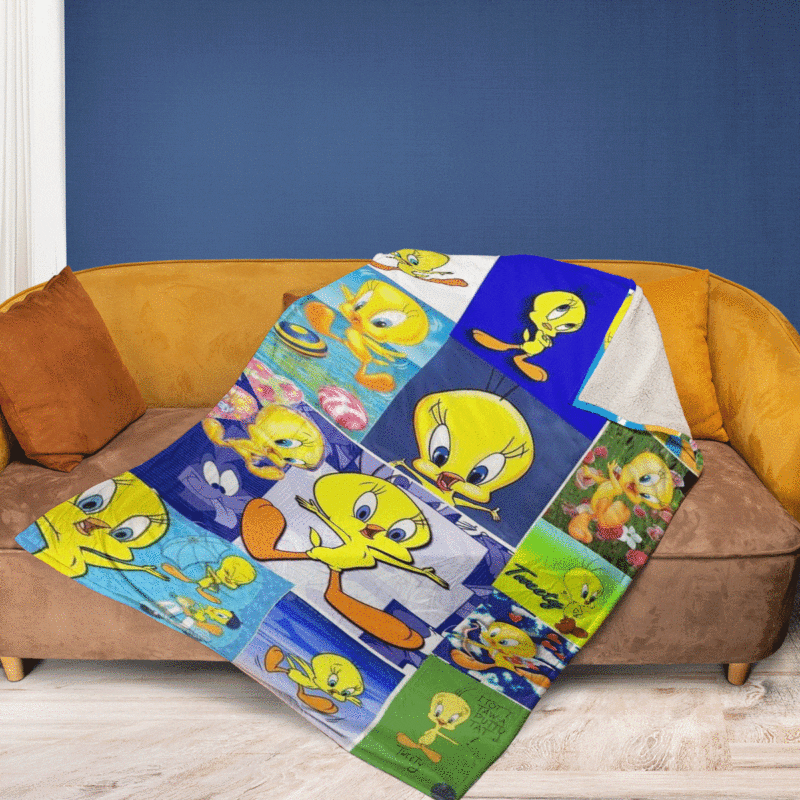 Lovely Tweety Looney Tunes Flims Christmas Gift Comfy Sofa Throw Blanket Gift 2