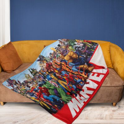 Marvel all characters Blanket Gift For Fan Marvel all characters Comfy Sofa Throw Blanket Gift 2