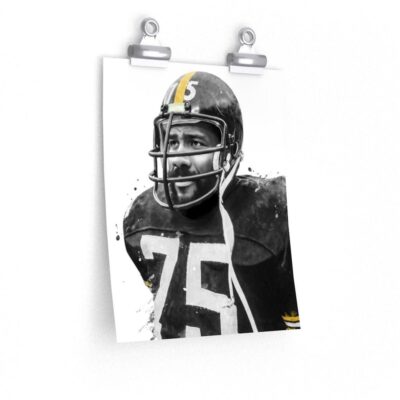 Mean Joe Greene Pittsburgh Poster, Canvas, Football Print, Sports Wall Art 1 Canvas