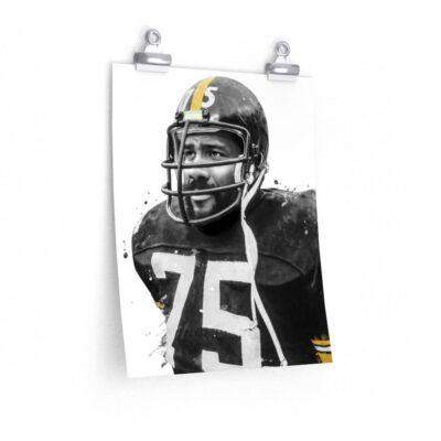 Mean Joe Greene Pittsburgh Poster, Canvas, Football Print, Sports Wall Art 2 Football Print