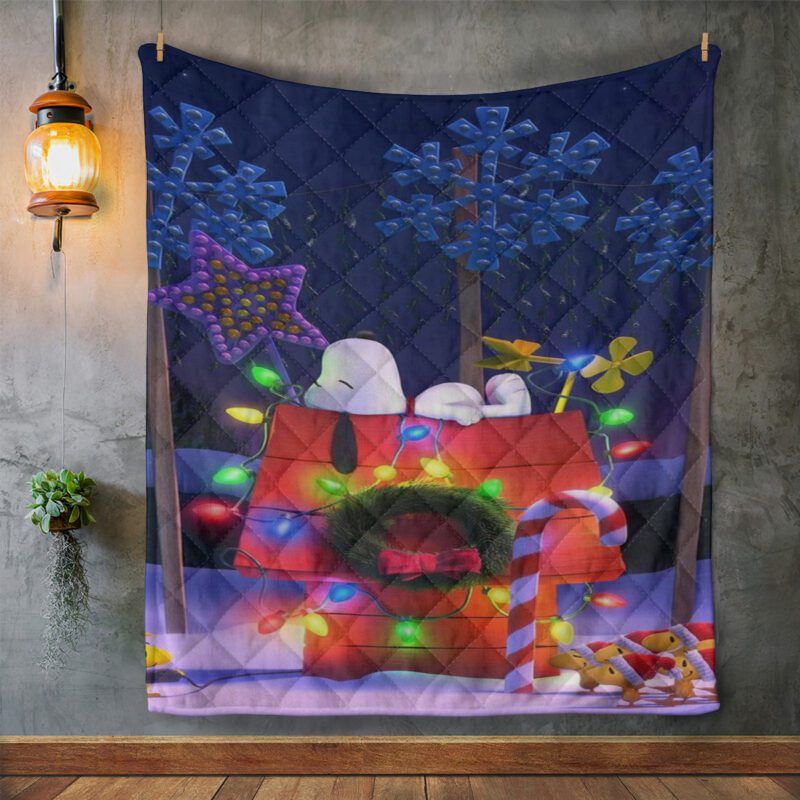 Merry Christmas Snoopy Peanuts Blanket Gift For Fan Merry Christmas Snoopy Peanuts Blanket 2