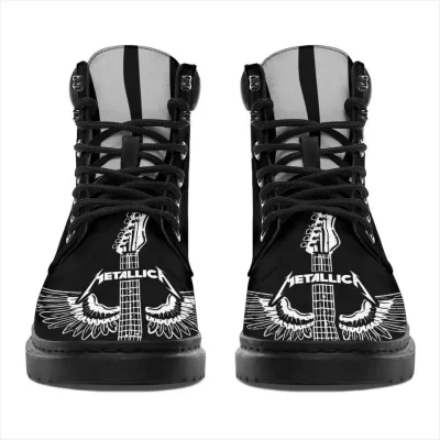 Metallica Boots For Music Band Fan Gift Working Boots Leather Boots Timber Motorcycle Boots 2