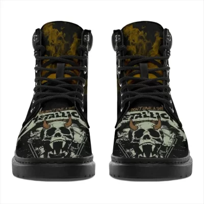 Metallica Boots Mixed Jack Skellington Rock Band Fan Gift, Working Boots Leather Boots Timber Motorcycle Boots 2 Metallica Boots Mixed Jack Skellington Rock Band Fan Gift Working Boots Leather Boots Timber Motorcycle Boots 2