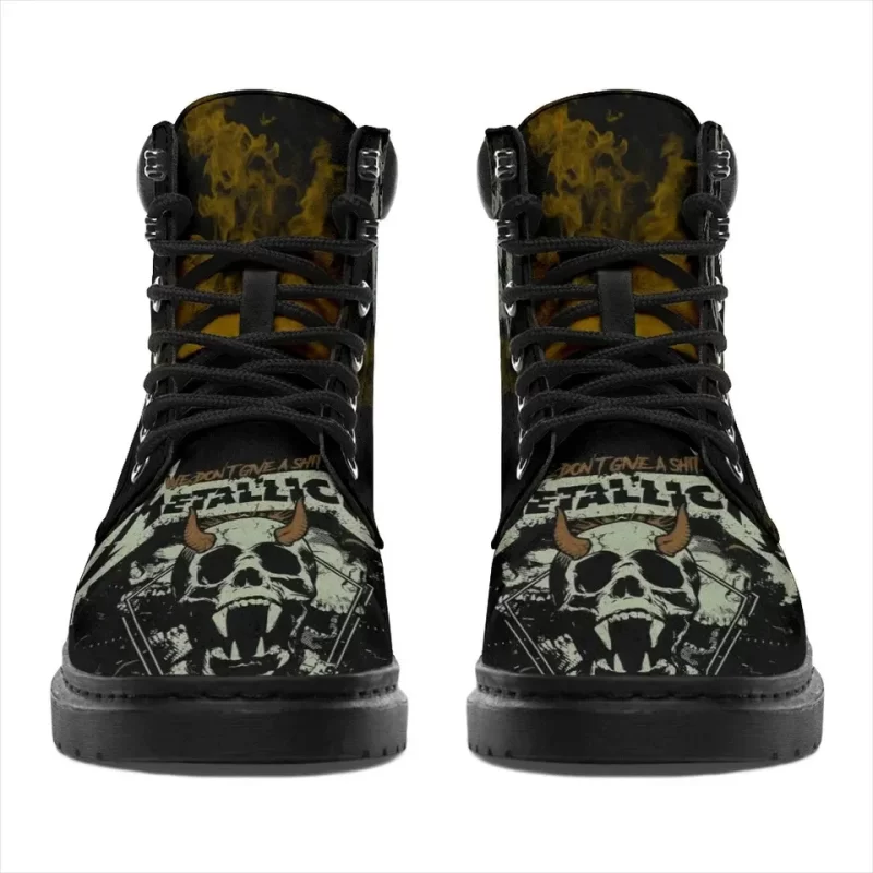 Metallica Boots Mixed Jack Skellington Rock Band Fan Gift Working Boots Leather Boots Timber Motorcycle Boots 2