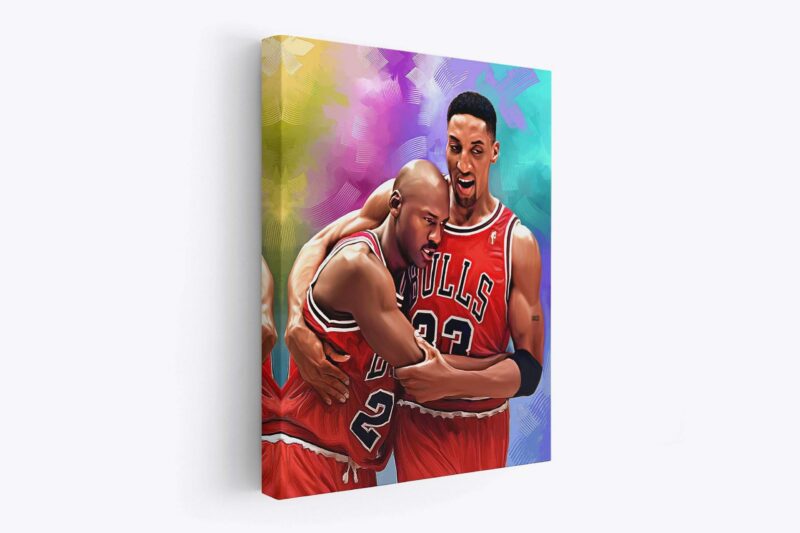 Michael Jordan Poster Scottie Pippen Canvas Print Flu Game Chicago Bulls Legend Basketball Gift Wall Art Home Decor NBA 2 scaled