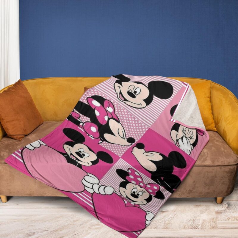 Mickey Mouse Minnie Mouse Gift Disney Mickey Mouse Minnie Mouse Gift For Fan Comfy Sofa Throw Blanket Gift 2