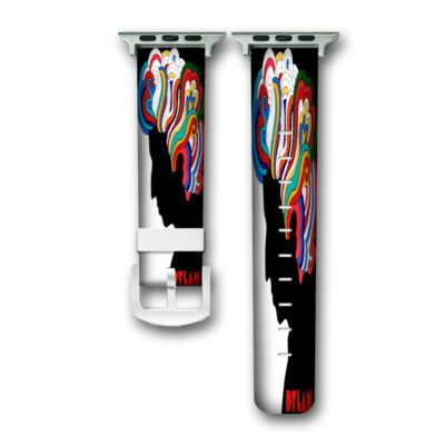 Milton Glaser Bob Dylan Poster Wall Decor Custom Apple Watch Band Genuine Wrist Band Replacement