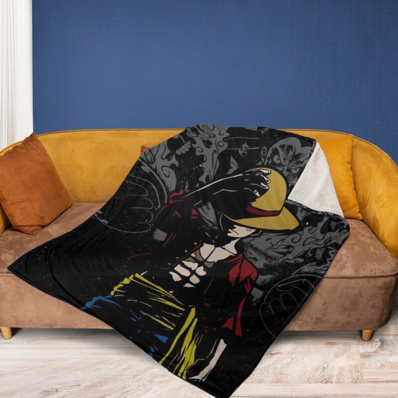 Monkey D. Luffy One Piece Anime Fan Gift Monkey D. Luffy One Piece Anime Gift For Fan Comfy Sofa Throw Blanket Gift 2