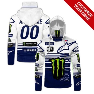 Monster Energy Alpinestars Yamaha Auto Racing Team Sports 3D Custom Number Name For Monster Energy Fans Gaiter Hoodie GH0284