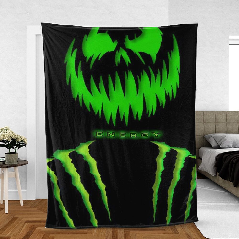 Monster-Energy-Fan-Gift-Monster-Energy-Logo-Comfy-Sofa-Throw-Blanket-Gift Monster Energy Fan Gift