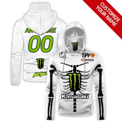 Monster Energy Kawasaki Spy Auto Racing Team Motorsport 3D Custom Number Name For Monster Energy Fans Gaiter Hoodie GH0606