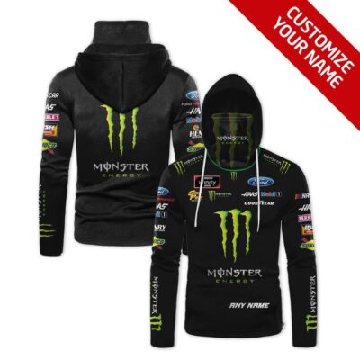 Monster Energy Racing Team Ford Black Jersey Style Custom Name For Monster Energy Racing Team Fans Gaiter Hoodie GH0318