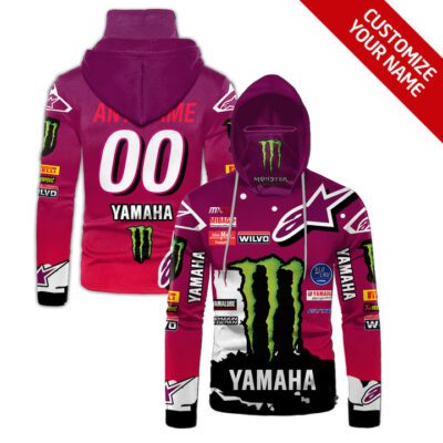 Monster Energy Yamaha Alpinestars Wilvo Auto Racing Team Motorsport 3D Custom Number Name For Yamaha Fans Gaiter Hoodie GH0469