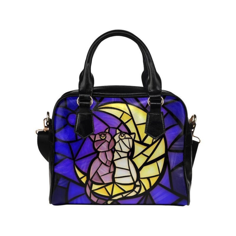 Moonkitties Stainedglass Lady Leather Shoulder Hand Bag SB0111 1