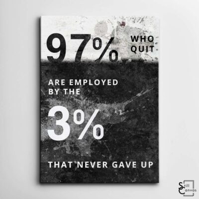 Motivational Canvas Art - "97% Who Quit" Entrepreneur Quote Inspirational Framed Canvas Wall Art Poster Print 2 Motivational Canvas Art 97 Who Quit Entrepreneur Quote Inspirational Framed Canvas Wall Art Poster Print 2