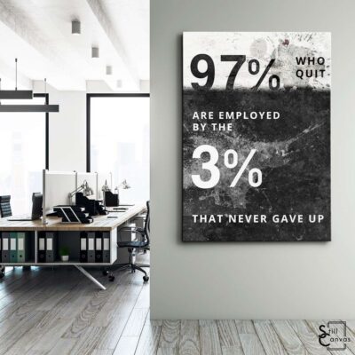 Motivational Canvas Art - "97% Who Quit" Entrepreneur Quote Inspirational Framed Canvas Wall Art Poster Print 3 Motivational Canvas Art 97 Who Quit Entrepreneur Quote Inspirational Framed Canvas Wall Art Poster Print 3