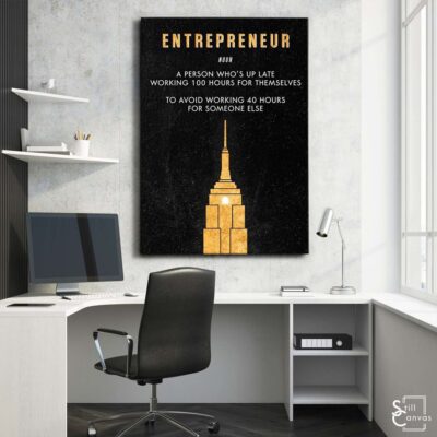 Motivational Canvas Art - Entrepreneur Empire State Gold Quote Inspirational Wall Art Framed Canvas Poster Print 3 Motivational Canvas Art Entrepreneur Empire State Gold Quote Inspirational Wall Art Framed Canvas Poster Print 3