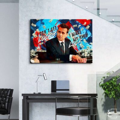 Motivational Canvas Art - Harvey Specter Suits "I Don't Get Lucky" Quote Inspirational Wall Art Framed Canvas Poster Print 3 Motivational Canvas Art Harvey Specter Suits I Dont Get Lucky Quote Inspirational Wall Art Framed Canvas Poster Print 3