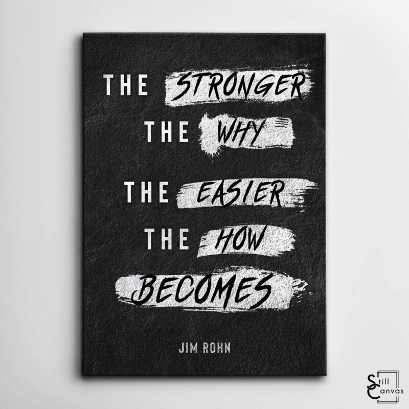 Motivational Canvas Art Jim Rohn Success The Stronger Quote Inspirational Framed Canvas Wall Art Poster Print 2