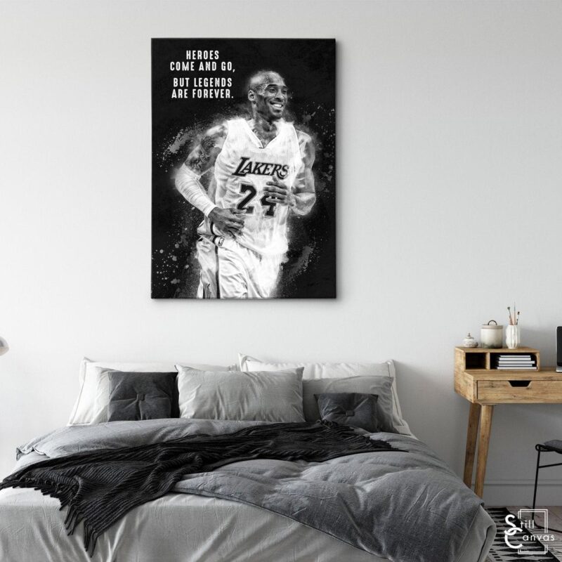 Motivational Canvas Art Kobe Bryant Basketball 24 Quote Inspirational Wall Art Framed Canvas Poster Print 3
