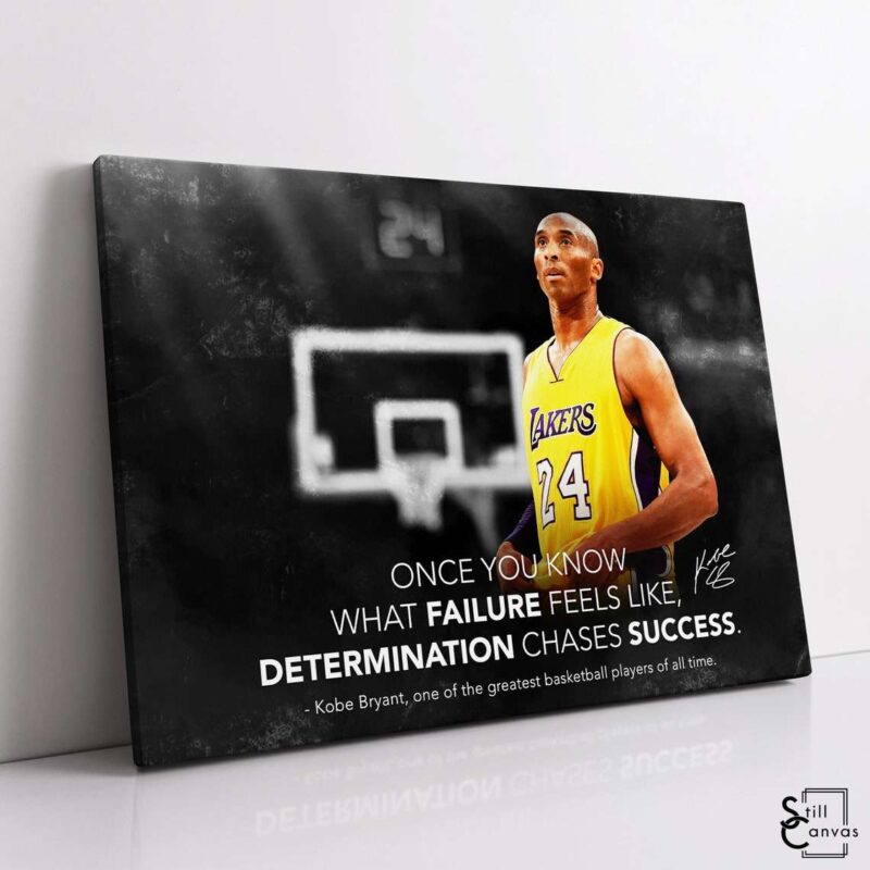 Motivational Canvas Art Kobe Bryant Once You Know Basketball Legend Inspirational Framed Canvas Wall Art Poster Print 1