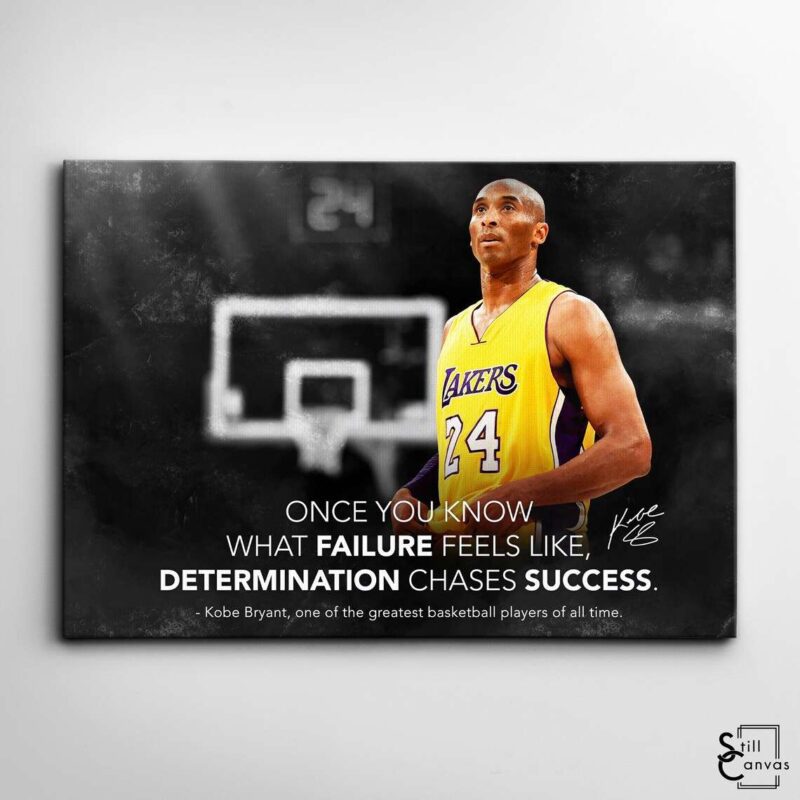Motivational Canvas Art Kobe Bryant Once You Know Basketball Legend Inspirational Framed Canvas Wall Art Poster Print 2