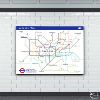 Motivational Canvas Art - London Underground Success Map Quote Inspirational Wall Art Framed Canvas Poster Print 3 Motivational Canvas Art London Underground Success Map Quote Inspirational Wall Art Framed Canvas Poster Print 3