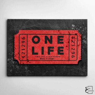 Motivational Canvas Art - "One Life" (Personalised Date) Quote Inspirational Wall Art Framed Canvas Poster Print 2 Motivational Canvas Art One Life Personalised Date Quote Inspirational Wall Art Framed Canvas Poster Print 2