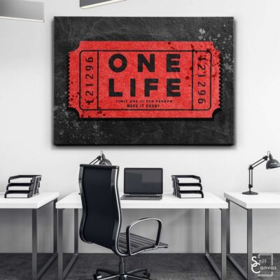 Motivational Canvas Art - "One Life" (Personalised Date) Quote Inspirational Wall Art Framed Canvas Poster Print 3 Motivational Canvas Art One Life Personalised Date Quote Inspirational Wall Art Framed Canvas Poster Print 3