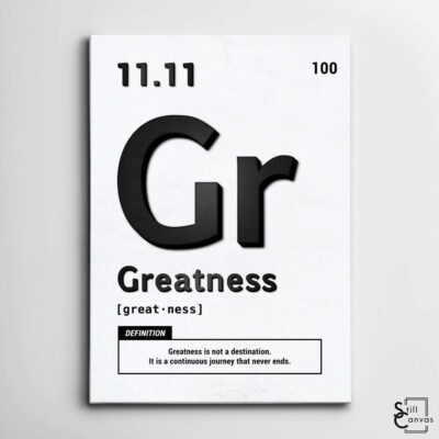 Motivational Canvas Art - Periodic Greatness Black/White Quote Inspirational Wall Art Framed Canvas Poster Print 2 Motivational Canvas Art Periodic Greatness BlackWhite Quote Inspirational Wall Art Framed Canvas Poster Print 2
