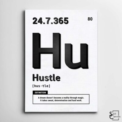 Motivational Canvas Art - Periodic Hustle Black/White Quote Inspirational Wall Art Framed Canvas Poster Print 2 Motivational Canvas Art Periodic Hustle BlackWhite Quote Inspirational Wall Art Framed Canvas Poster Print 2