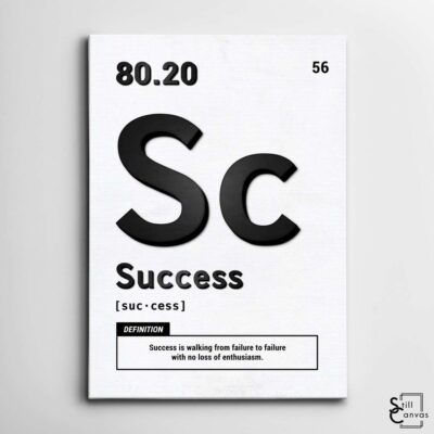 Motivational Canvas Art - Periodic Success Black/White Quote Inspirational Wall Art Framed Canvas Poster Print 2 Motivational Canvas Art Periodic Success BlackWhite Quote Inspirational Wall Art Framed Canvas Poster Print 2