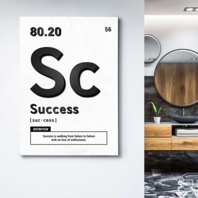 Motivational Canvas Art - Periodic Success Black/White Quote Inspirational Wall Art Framed Canvas Poster Print 3 Motivational Canvas Art Periodic Success BlackWhite Quote Inspirational Wall Art Framed Canvas Poster Print 3