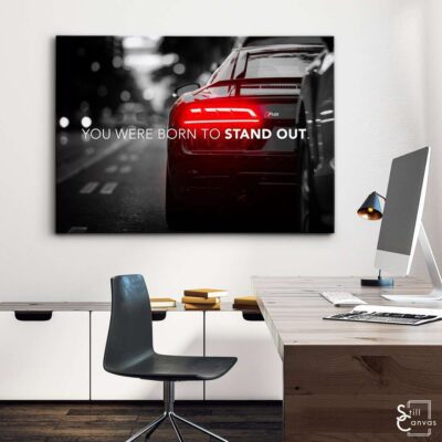 Motivational Canvas Art - "Stand Out" Supercar Audi R8 Quote Inspirational Framed Canvas Wall Art Poster Print 3 Motivational Canvas Art Stand Out Supercar Audi R8 Quote Inspirational Framed Canvas Wall Art Poster Print 3