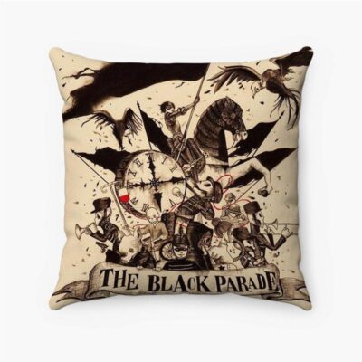 My Chemical Romance The Black Custom Pillow Case Spun Polyester Suede Square Pillow Cover
