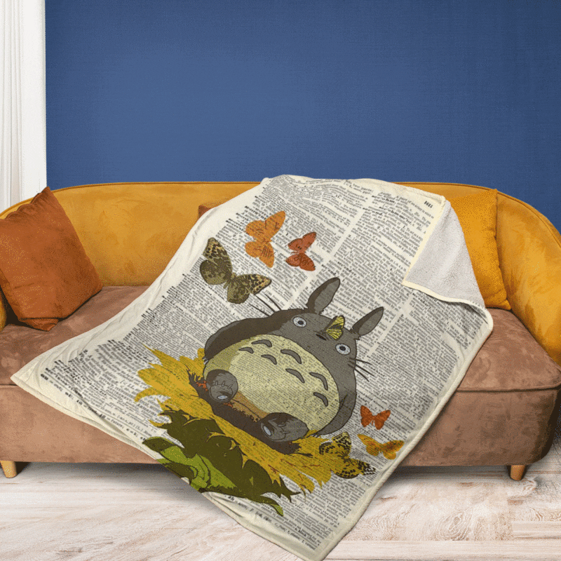 My Neighbor Totoro Studio Ghibli Anime Chill Christmas Gifts Lover My Neighbor Totoro Gift For Fan Comfy Sofa Throw Blanket Gift 2