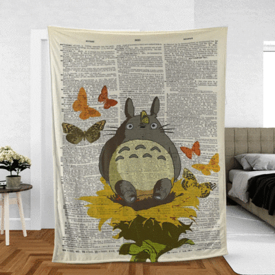 My Neighbor Totoro Studio Ghibli Anime Chill Christmas Gifts Lover, My Neighbor Totoro Gift For Fan Comfy Sofa Throw Blanket Gift