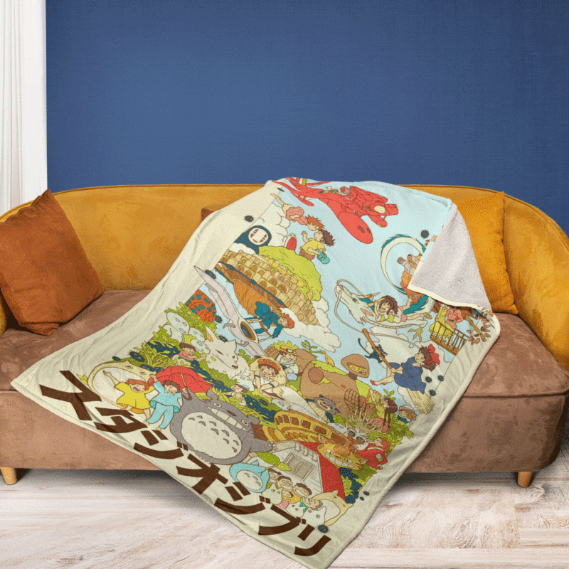 My Neighbor Totoro Studio Ghibli Anime Christmas Gifts Lover My Neighbor Totoro Gift For Fan Comfy Sofa Throw Blanket Gift 2