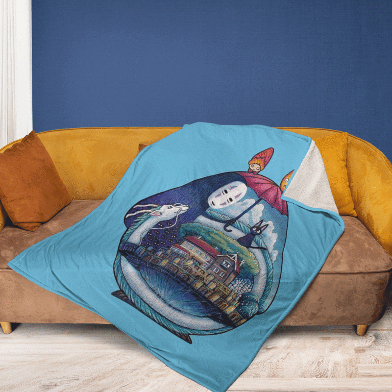 My Neighbor Totoro Studio Ghibli Anime Ver3 Christmas Gifts Lover My Neighbor Totoro Gift For Fan Comfy Sofa Throw Blanket Gift 2