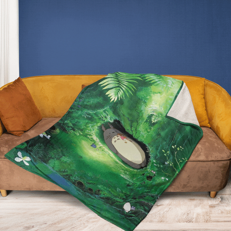 My Neighbor Totoro Studio Ghibli Anime Ver5 Christmas Gifts Lover My Neighbor Totoro Gift For Fan Comfy Sofa Throw Blanket Gift 2