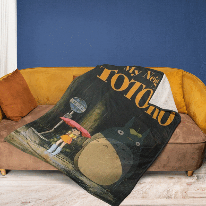 My Neighbor Totoro Studio Ghibli Anime Ver5 Gifts LoverTotoro Gift For Fan Comfy Sofa Throw Blanket Gift 2