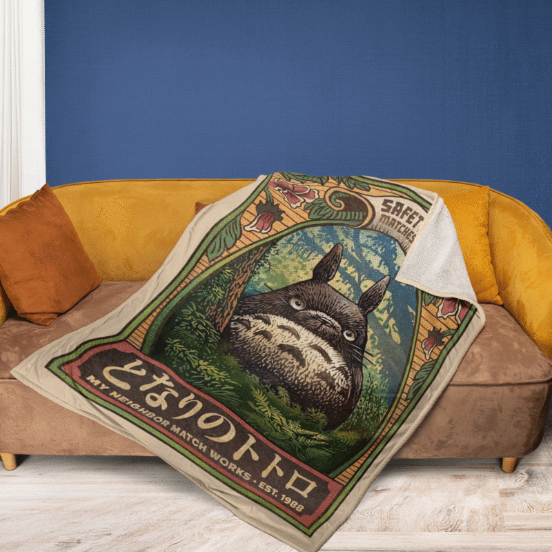 My Neighbor Totoro Studio Ghibli EST 1988 Christmas Gifts Lover My Neighbor Totoro Studio Ghibli EST 1988 Gift For Fan Comfy Sofa Throw Blanket Gift 2
