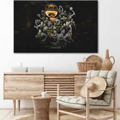 Los Angeles Lakers 2020 Champions Team Canvas