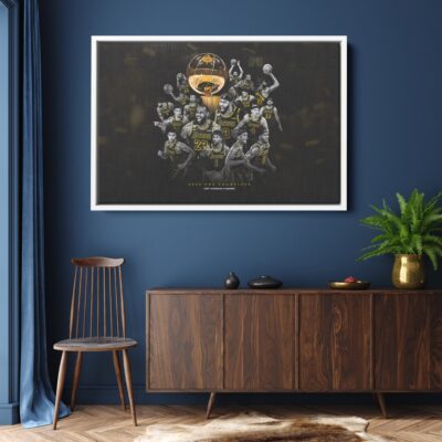 NBA Champions Team Wall Decor Canvas Los Angeles Lakers 2020 Champions Team Canvas Basketball Wall Art 3