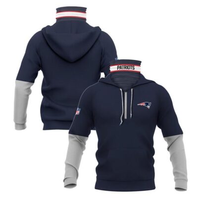 New England Patriots Nfl Super Bowl Champions Blue Jersey Style Gift For Patriots And Football Fans Gaiter Hoodie GH0849