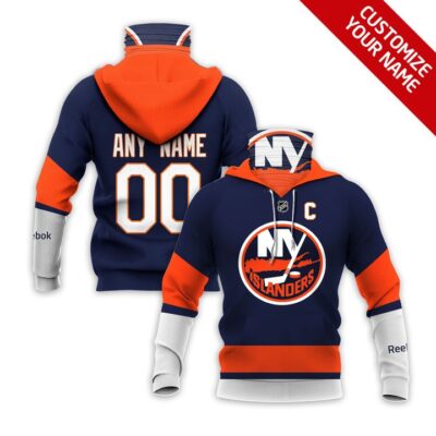 New York Islanders #00 Nhl Team White Jersey Style Custom Number Name For New York Islanders Fans Gaiter Hoodie GH0230